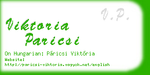 viktoria paricsi business card